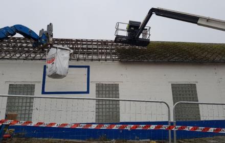 Désamiantage de toiture en ardoise fibrociment contenant de l'amiante à Rouen